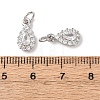 Brass Micro Pave Cubic Zirconia Charms RB-I077-15P-RS-3