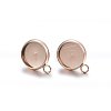 Ion Plating(IP) 304 Stainless Steel Stud Earring Settings LS-STAS-H467-08RG-16mm-2