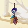 Handmade Evil Eye Lampwork Pendant Decorations HJEW-JM01067-2