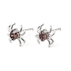 Spider Brass Micro Pave Cubic Zirconia Stud Earrings EJEW-L306-04P-01-4