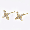 Brass Ear Studs KK-S348-215-2