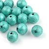 Spray Painted Acrylic Beads ACRP-Q018-6mm-006-1