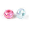 UV Plating Luminous Opaque Acrylic European Beads X-OACR-N154-04-3