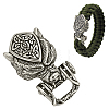 1Pc Tibetan Style Wolf Shaped Brass Shackle Clasps FIND-CY0002-14B-1