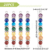 20Pcs Chakra Natural & Synthetic Gemstone Connector Charms FIND-HY0001-32-2