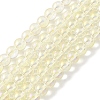 Transparent Electroplate Glass Beads Strands GLAA-T032-T6mm-C02-1