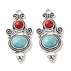 Bohemia Tibetan Style Alloy & Enamel & Synthetic Turquoise Pendants FIND-T074-09AS-1
