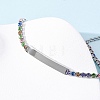 304 Stainless Steel Rhinestone Cup Chain Bracelets BJEW-G753-02P-01-3
