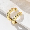 Rack Plating Brass Twist Rope Shape Cuff Earrings EJEW-G288-08G-4