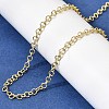 3.5MM Brass Rolo Chain Necklaces for Women NJEW-F366-02B-3