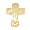 Textured Brass Connector Charm KK-CBA95AE-02A-G-1