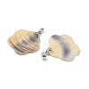 Natural Scallop Shell Pendants SHEL-K006-56P-2