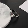 Alloy with Rhinestone Cuff Rings FS-WG5DC0C-01-5