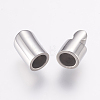 304 Stainless Steel Magnetic Clasps with Glue-in Ends STAS-E138-04P-4