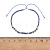 Adjustable Glass Seed & Natural Gemstone Beads Slider Bracelets for Women BJEW-JB13634-3