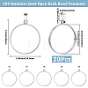 20Pcs 304 Stainless Steel Open Back Bezel Pendants PALLOY-BBC00008-2