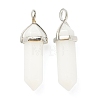 Natural White Jade Pointed Pendants G-M378-01P-A12-6