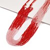 Transparent Gradient Color Glass Beads Strands GLAA-H021-01A-37-1