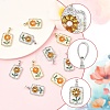 2Pcs 2 Colors Brass Enamel Pendants KK-YW0004-61-2