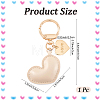 1Pc Imitation Leather Heart Keychain KEYC-CL0001-14C-2