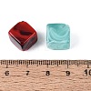 Tow Tone Opaque Acrylic Beads OACR-N161-03-3