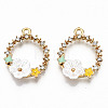 Alloy Enamel Pendants ENAM-S126-003B-RS-1