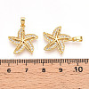 Brass Micro Pave Cubic Zirconia Pendants KK-T070-86G-3