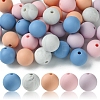 35Pcs Food Grade Eco-Friendly Silicone Focal Beads SIL-FS0001-22C-1