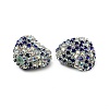 Sparkling Acrylic Heart Beads with Rhinestone Embellishment OACR-NH0001-02A-04-2