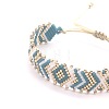 Bohemian Handmade Glass Seed Beaded Adjustable Bracelets IG8011-3