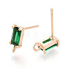 Brass Stud Earring Findings KK-T038-492A-2
