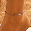 Stainless Steel Link Chain Anklet for Women WG34D3C-03-1