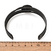 304 Stainless Steel Multi-strand Cuff Bracelet Blanks with Flat Round Bezel Settings SA-CBA4160-01B-EB-3