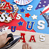 54Pcs 9 Styles 
Independence Day Cloth Embroider Thread Iron on/Sew On Patches PATC-PH0001-78-3