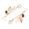 Natural Shell Dangle Earrings EJEW-TA00649-4