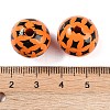 Halloween wood beads WOOD-S064-01B-2