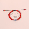 Sports Synthetic Turquoise & Plastic Beads Braided Bead Bracelets NE3521-2-3