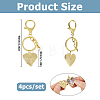 4Pcs Brass Locket Pendant Decorations KEYC-HS00021-2