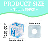 50Pcs Acrylic European Beads MACR-TADJ0001-13N-5