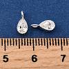 925 Sterling Silver Pave Clear Cubic Zirconia Charms STER-D306-04S-01-4