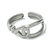 Non-Tarnish 304 Stainless Steel Open Cuff Ring RJEW-L110-017P-2