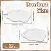 2Pcs 2 Styles Cloud Porcelain Jewelry Plate AJEW-GO0005-13-2