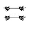 Halloween 304 Stainless Steel Enamel Nipple Rings WGA0ED7-05-1