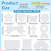 100Pcs 10 Styles DIY Plastic Canvas Shapes DIY-WA0001-30-2