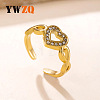 304 Stainless Steel Cuff Open Rings WG74A9B-01-2