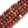 Natural Striped Agate/Banded Agate Beads Strands G-G582-8mm-59-2