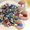200Pcs 20 Colors Handmade Polymer Clay Rhinestone European Beads CPDL-PA0001-01A-6