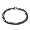 304 Stainless Steel Box Chains Bracelets for Women Men BJEW-A031-04A-AS-3