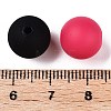 Rubberized Style Imitated Silicone Acrylic Beads MACR-T048-01B-03-3