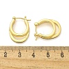 Two-layer Oval Brass Enamel Hoop Earrings EJEW-S252-03D-G-7